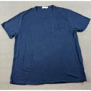 Onia Chest Pocket T Shirt Men's L Blue Crewneck Short Sleeve Knit Casual‎ Light